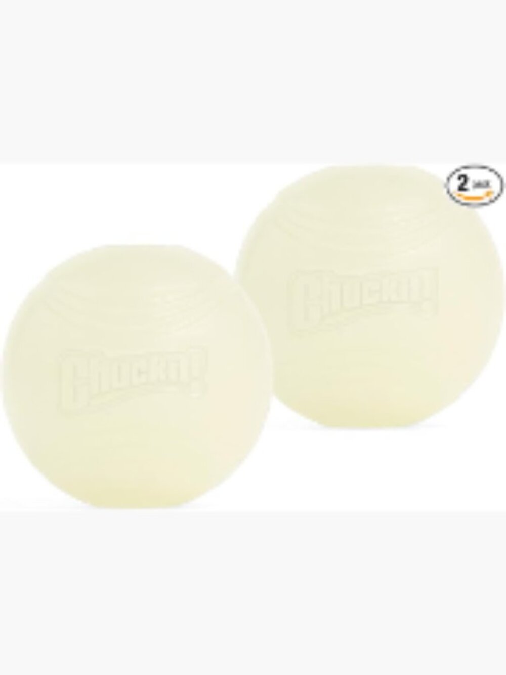 Glow in the Dark Bouncy Balls for Dogs - Fetch Dog Toy - 2 Pack